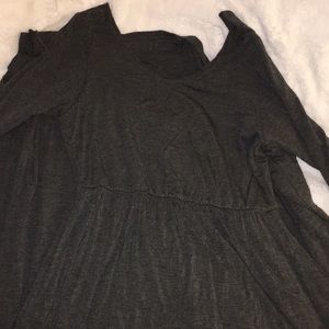 Jodifl Grey Quarter Length Sleeve Maxi Dress Small